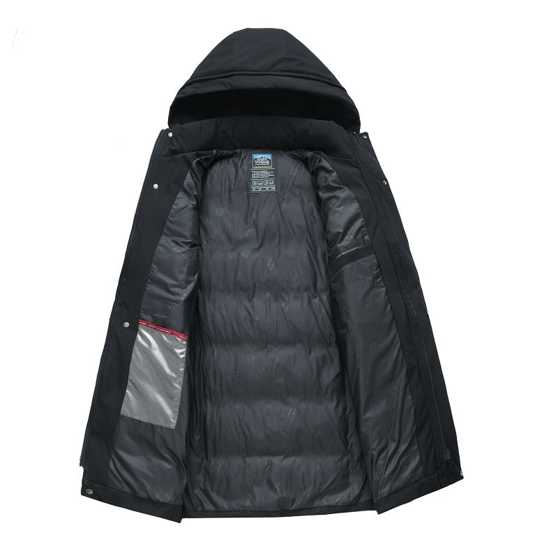 Tommy™ dikke comfortabele waterdichte blauwe parka winterjas