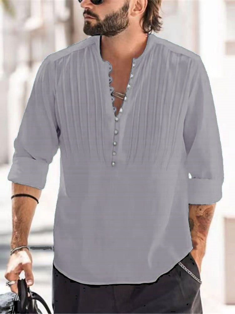 James™ Linnen Overhemd Heren Casual Blouse
