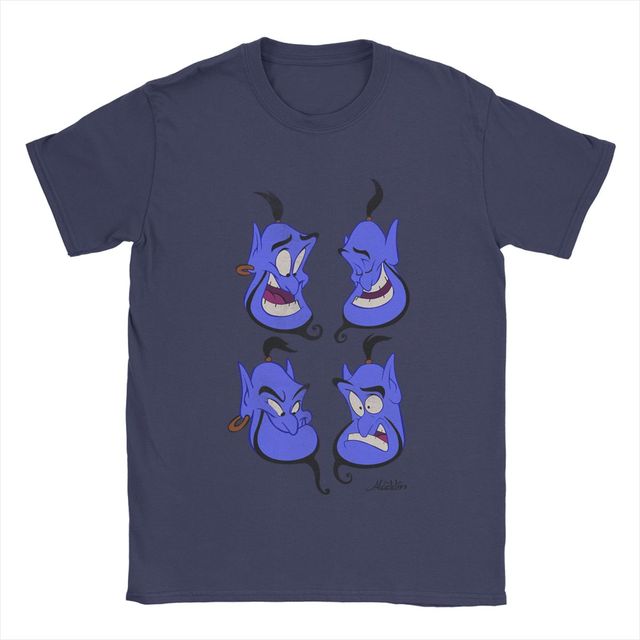James Gezichten Van Genie Disney Aladdin T-shirts, 100% Katoen