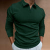James™ v-hals kraag streeplijnen Polo lange mouwen
