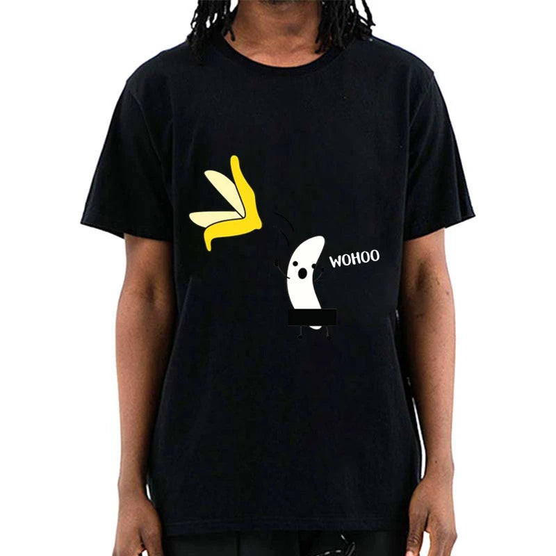 James Grappig Bananen Patroon T-shirt - Casual Grote Maten Heren T-shirt