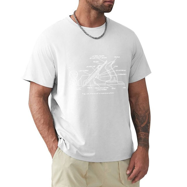 James Houtbewerking Plane Technische Tekening Heren T-shirt, Kampioen T-shirts