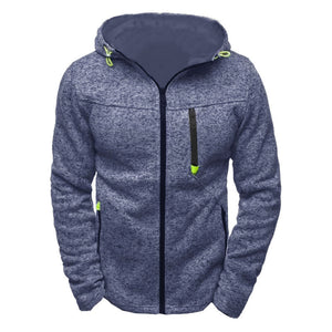 Oliver® Heren hoodie| wollen met fleece rits