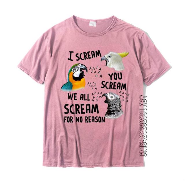 James I Scream You Scream Grappig Papegaai T-shirt - Hip Hop Katoenen Tee