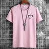 James Oversized Katoenen Heren Tee Shirts - T-shirt met Print van Hartje
