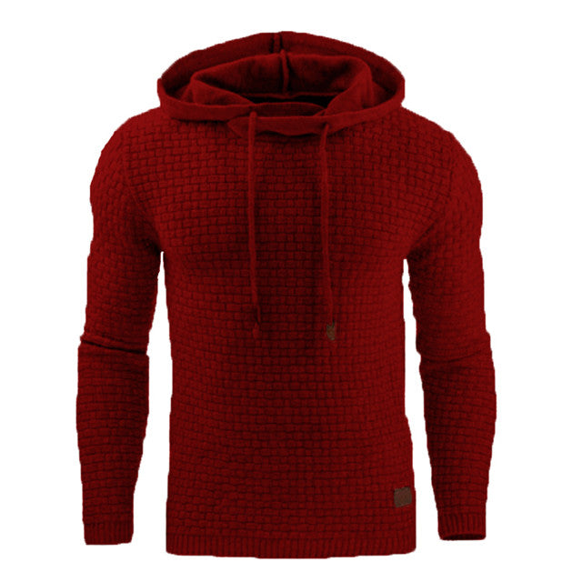Oliver® Heren hoodie| ruitjesstijl met effen kleur