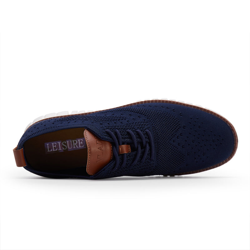 Oliver® Heren veterschoenen Blauw Flyknit Sneakers