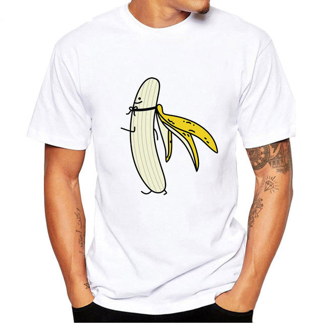 James Grappig T-shirt met Ontwerp van Ontpelde Banaan