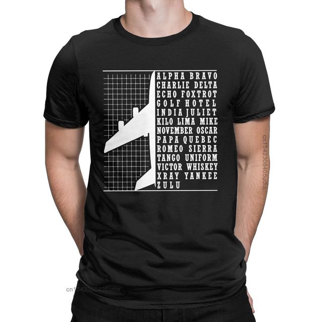 James Fonetisch Alfabet Piloot T-shirt - Vliegende Luchtvaart Oversized Ronde Hals