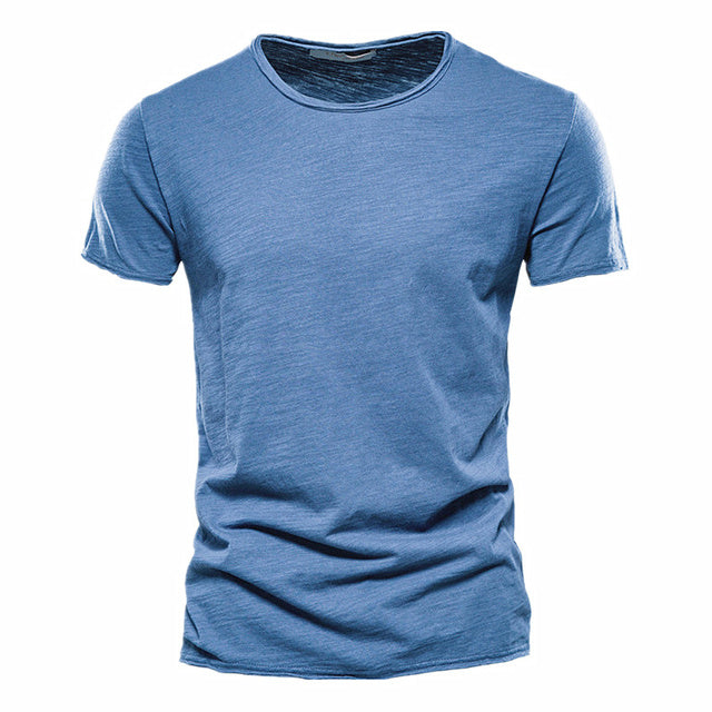 James Marineblauw Katoenen T-shirt voor Heren Casual Zacht Zomer T-shirt