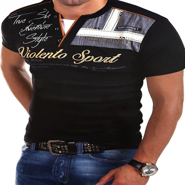 James - Heren casual bedrukt polo shirt - Korte mouw - Modieus