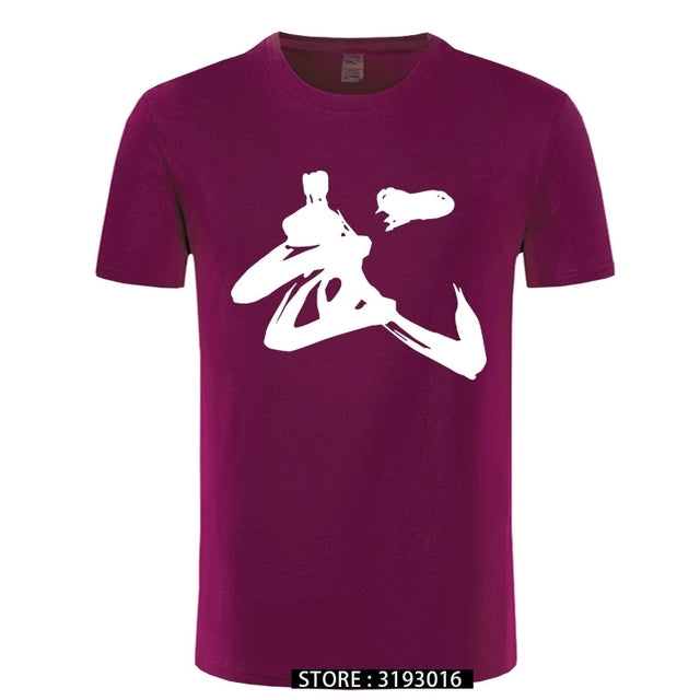 James Nieuw Chinees Kalligrafie Martiaal Woord Heren T-shirt - Shaolin Kung Fu Cultuur Print