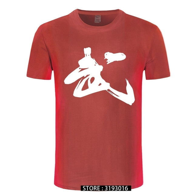 James Nieuw Chinees Kalligrafie Martiaal Woord Heren T-shirt - Shaolin Kung Fu Cultuur Print