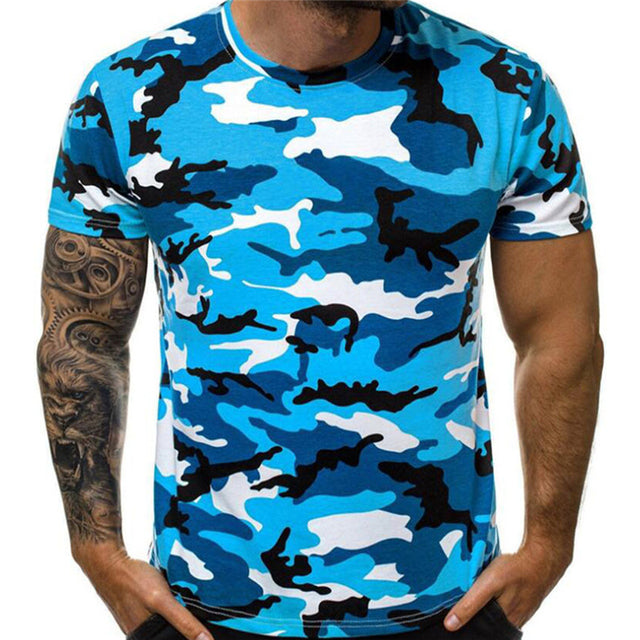 James Nieuwe Zomerse Modieuze Camouflage T-shirt - Casual Katoenen Streetwear T-shirt voor Mannen met Korte Mouwen
