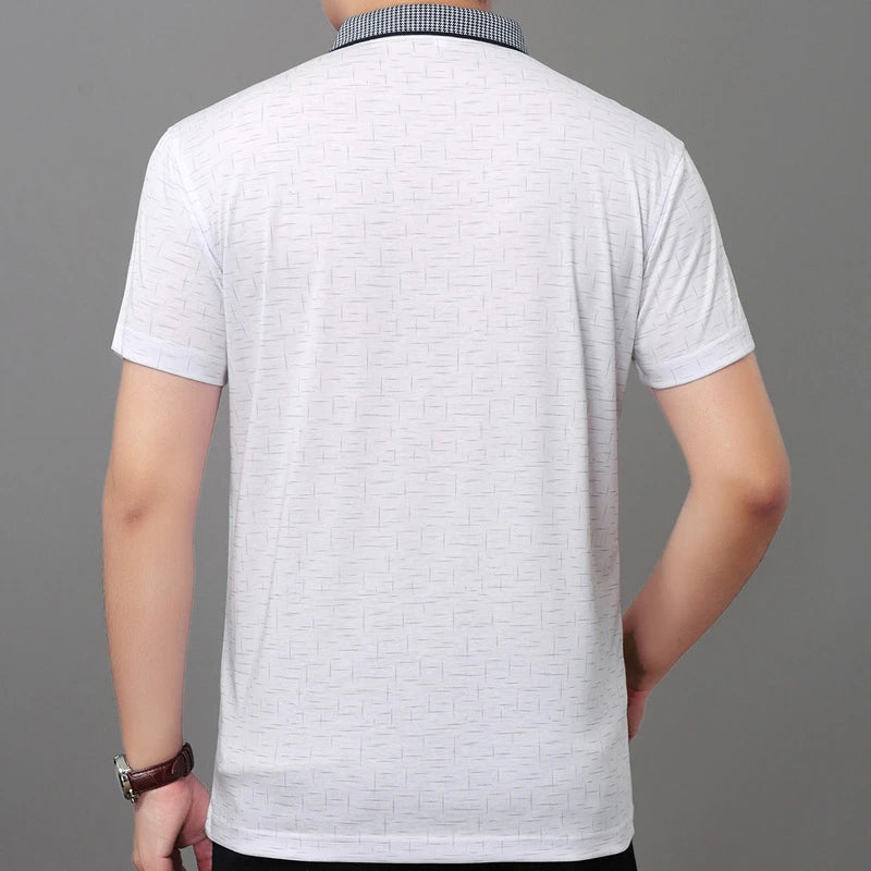 James Heren Polo met Streepdetail - Sportief en verfijnd in blauw-wit