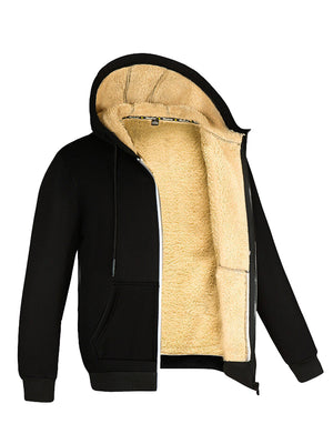 Oliver polar heren fleece trui met bontvoering