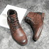 Oliver® Heren veterboots Mode Retro Enkel Lederen shoenen