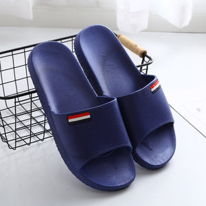 James™ platte zool comfortabele zwarte heren badslippers