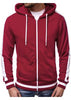 Oliver® Heren hoodie| sportstijl met rits effen kleur