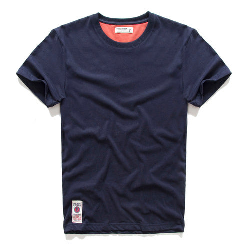 James Oversized Heren T-shirt van Katoen met Effen Kleur Korte Mouw