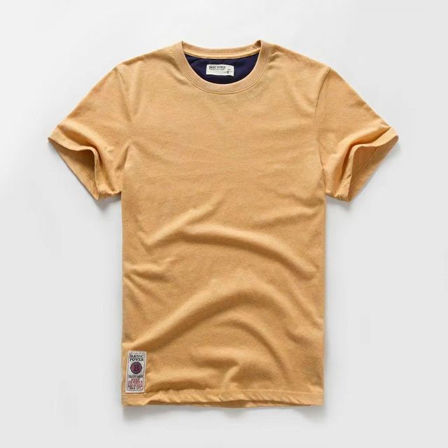 James Oversized Heren T-shirt van Katoen met Effen Kleur Korte Mouw