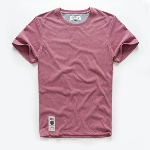 James Oversized Heren T-shirt van Katoen met Effen Kleur Korte Mouw