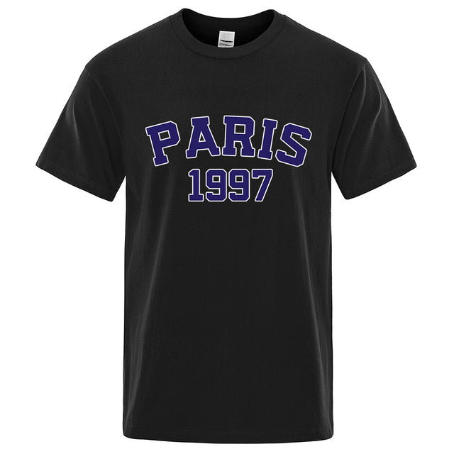 James Parijs 1997 Straat Stad Letter Heren T-shirt - Luxe Designer Tee
