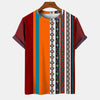 James Gestreept Patchwork Heren T-shirt - 3D Print Korte Mouw