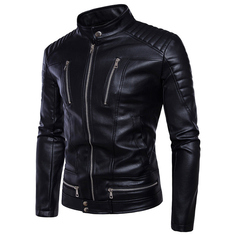 Oliver® Heren leren jas| motosport bomber met rits