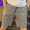 James™ Geruite heren chino korte broek Koreaanse stijl