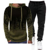 Afbeelding laden in Galerijviewer, James™ Sport stijl bedrukte hoodie eenvoudige broek Heren trainingspak