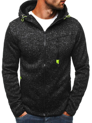 Oliver® Heren hoodie| wollen met fleece rits