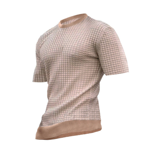 James Retro Kort-Gemouw T-shirt - Strakke Sportieve Tee