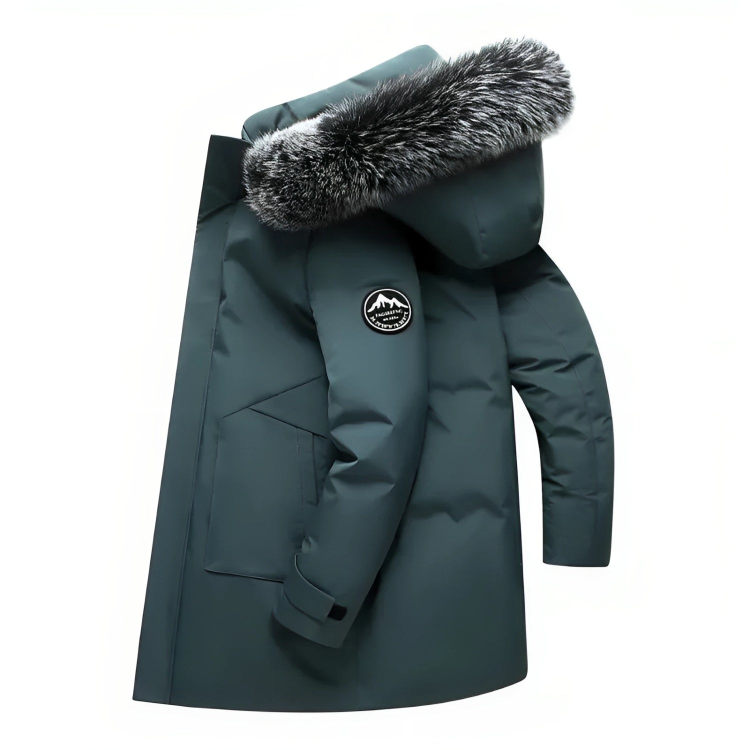 Tommy™ bontkraag capuchon waterdicht logoprint met rits parka winterjas