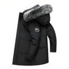 Tommy™ bontkraag capuchon waterdicht logoprint met rits parka winterjas