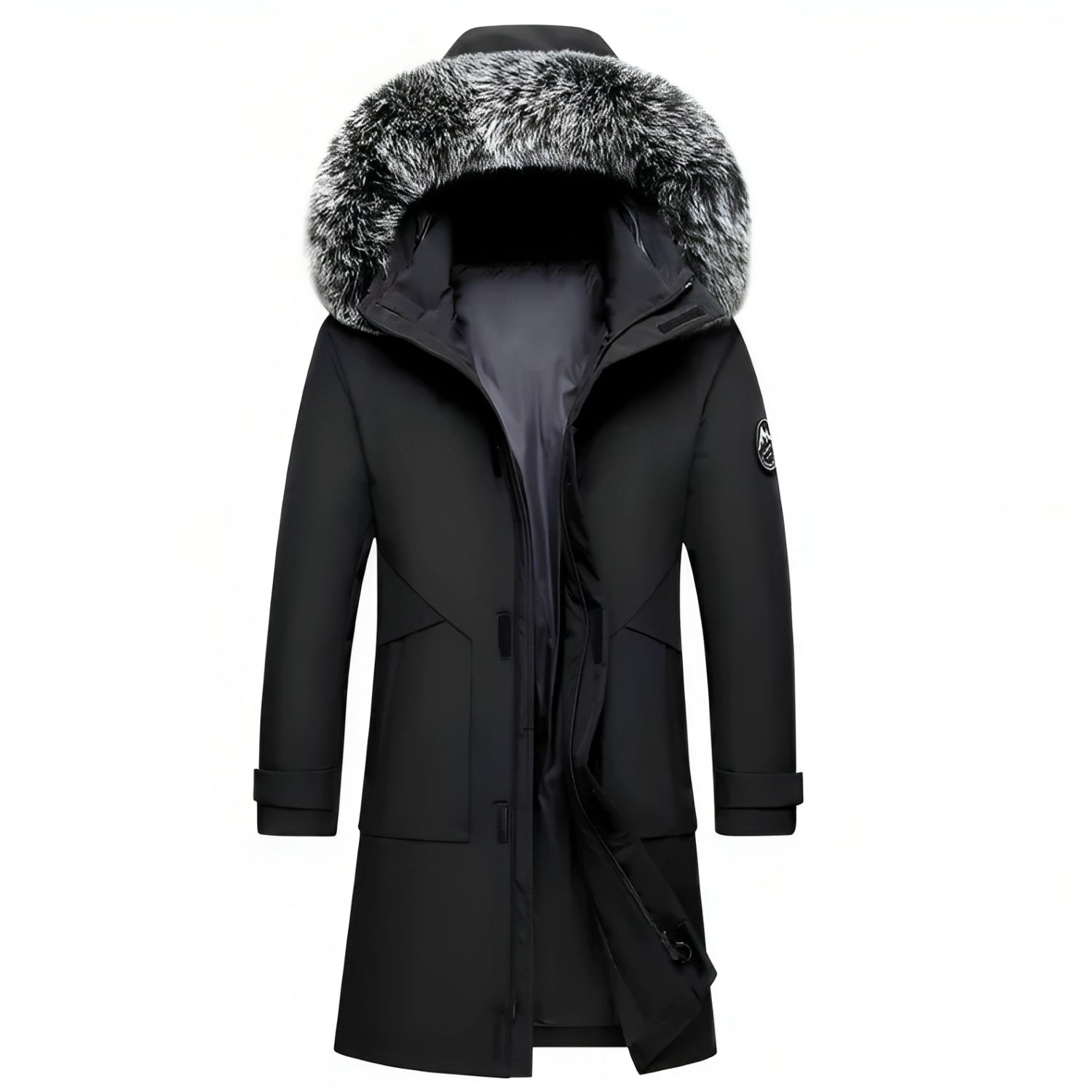 Tommy™ bontkraag capuchon waterdicht logoprint met rits parka winterjas