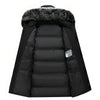 Tommy™ bontkraag capuchon waterdicht logoprint met rits parka winterjas