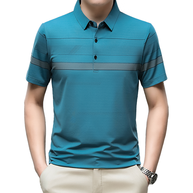 James Polo voor Heren met Gebreid Patroon en Boordje