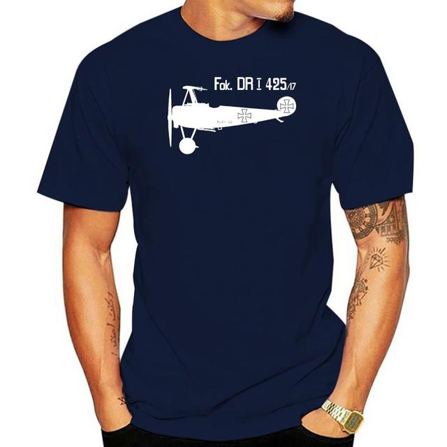 James Nieuwe Print Fokker Dri Ww1 Militair Heren T-shirt, Vliegtuigontwerp