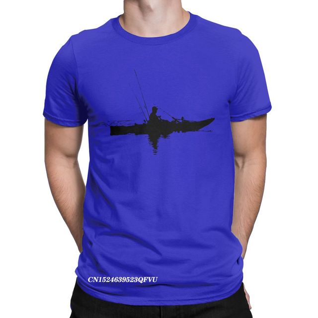 James Visserman Kayak Vissen T-shirt - Ronde Hals Heren Katoenen Top