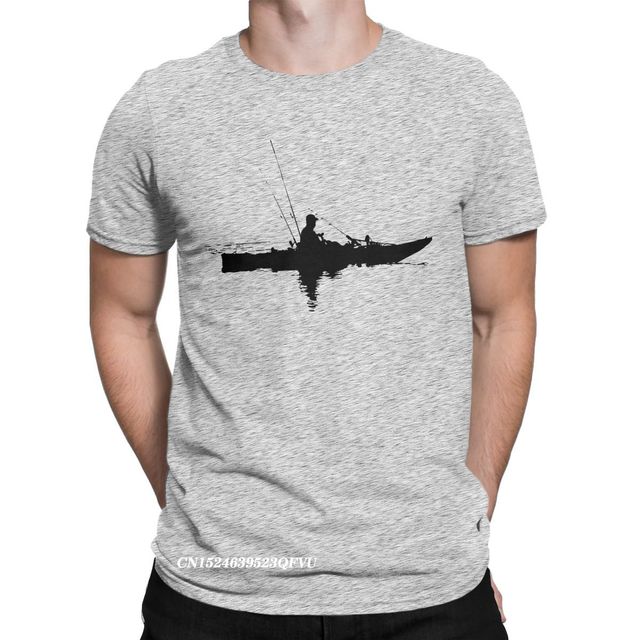 James Visserman Kayak Vissen T-shirt - Ronde Hals Heren Katoenen Top