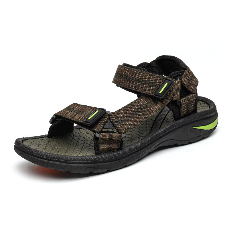 James™ zwarte geprinte band lichtgewicht outdoor sandalen