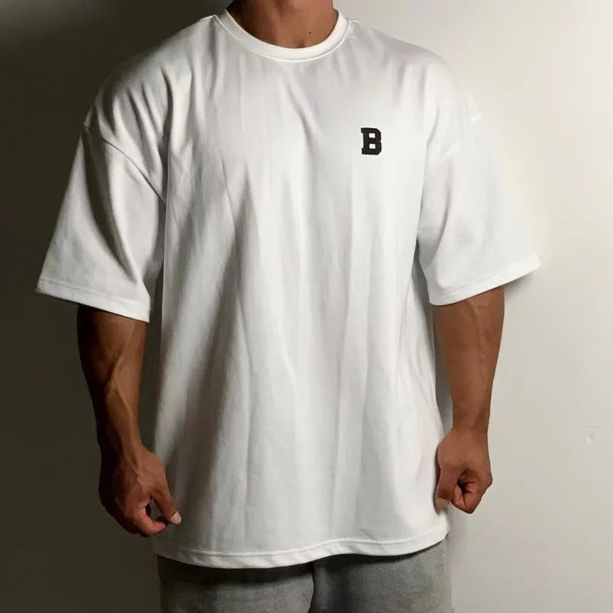 James™ sportief kaki lichtgewicht oversized t-shirt