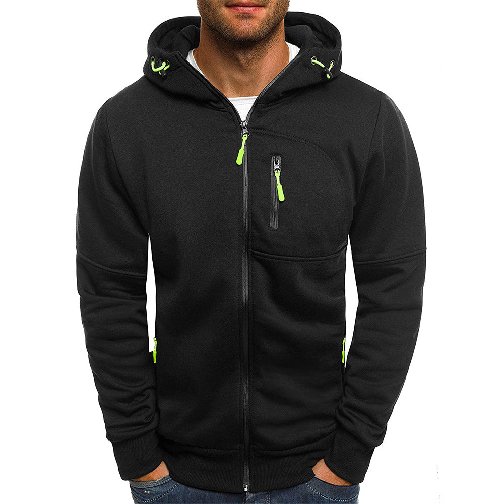 Oliver® Heren hoodie| capuchon wollen met rits