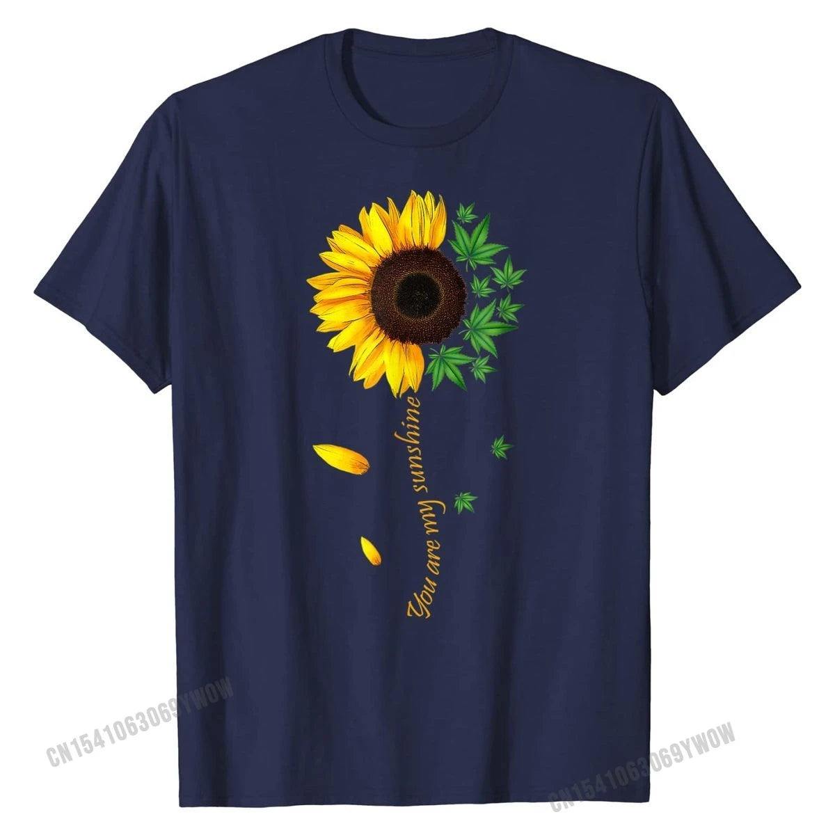 James Weed Zonnebloem Grappig Tee - Ontwerper Katoenen Klassiek T-shirt