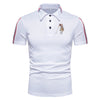 James Mannen Polo met Suède Look en Zakje - Beige