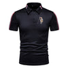 James Mannen Polo met Suède Look en Zakje - Beige