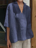 James™ Linnen Overhemd Heren V-hals Tees Shirts