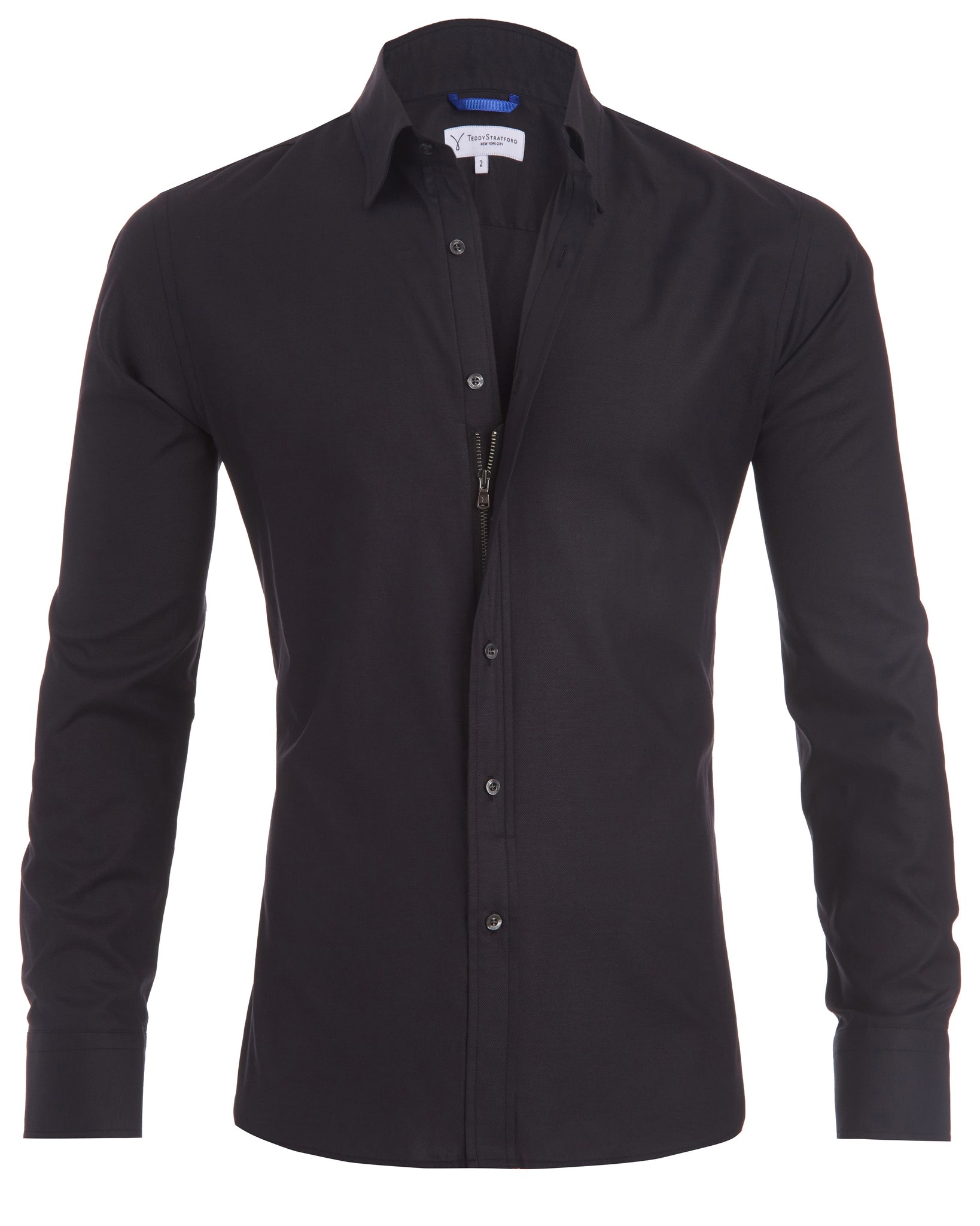 James™ Premium stretch blouse voor heren met lange mouwen