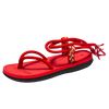 James™ rood comfortabele platte zachte outdoor sandalen